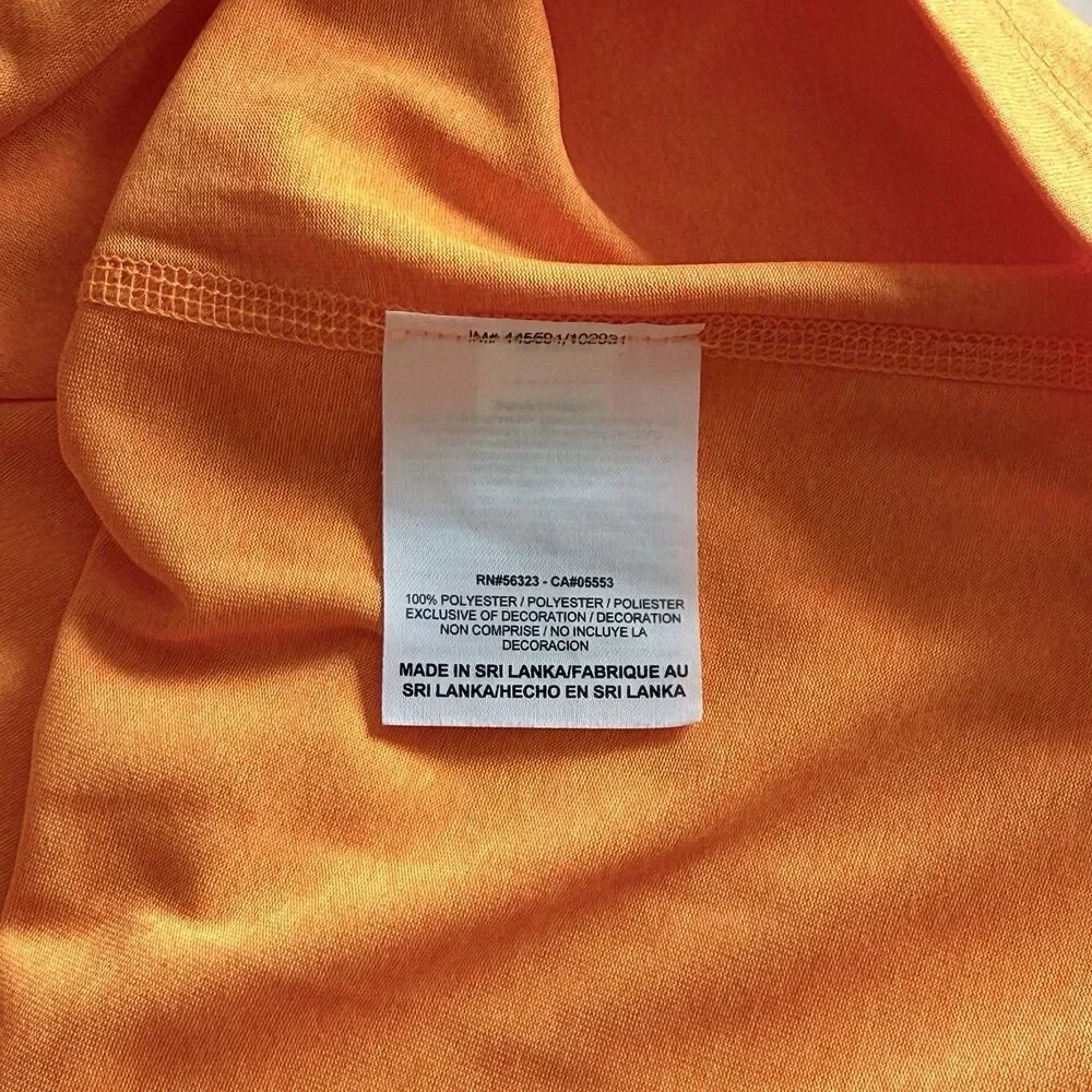 Nike DRI FIT Womens Size M Bright Orange Racerback Athletic Tank Gym Workout Top